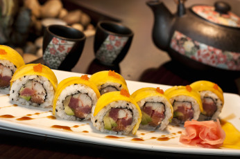 Картинка еда рыба +морепродукты +суши +роллы роллы манго