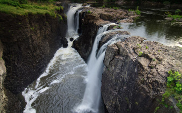 Картинка природа водопады поток камни