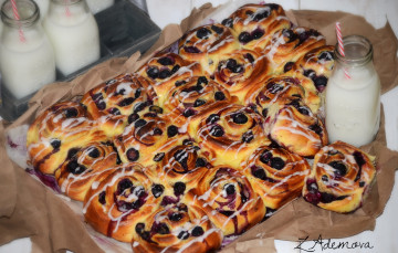 Картинка еда хлеб +выпечка булочки молоко