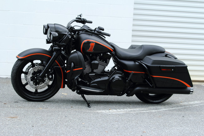 Обои картинки фото мотоциклы, customs, flhr