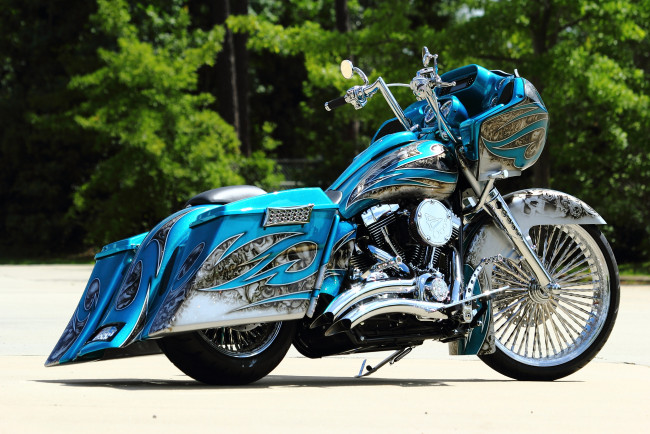 Обои картинки фото мотоциклы, customs, fltr