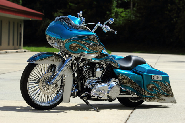 Обои картинки фото мотоциклы, customs, fltr