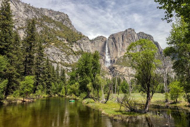 Обои картинки фото природа, водопады, река, водопад, скалы