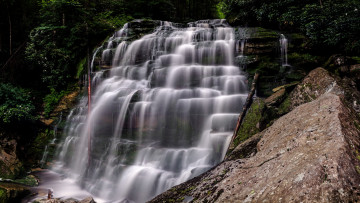 Картинка природа водопады лес река водопад