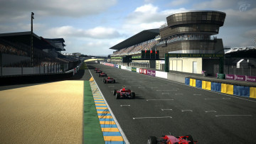 обоя видео игры, gran turismo 5, трек, автомобили, старт