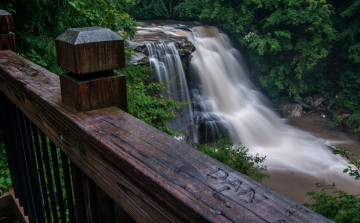 Картинка природа водопады лес река водопад