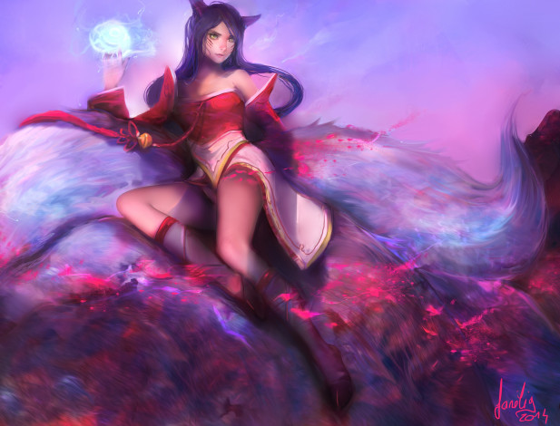 Обои картинки фото видео игры, league of legends, fanelia-art, ahri, league, of, legends