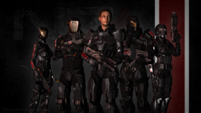 Обои картинки фото видео игры, star wars, фон, оружие, бассейн, девушки, взгляд