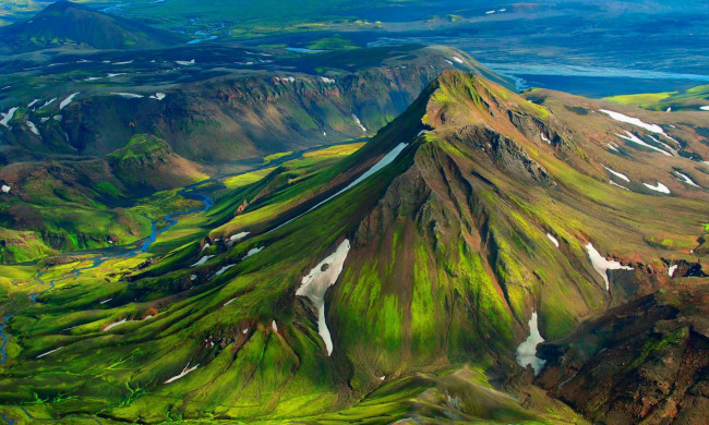 Обои картинки фото природа, горы, ледники, снег, гряда, реки