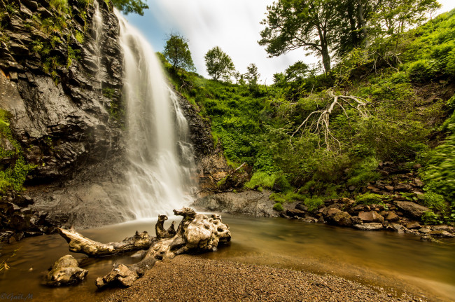 Обои картинки фото природа, водопады, река, водопад