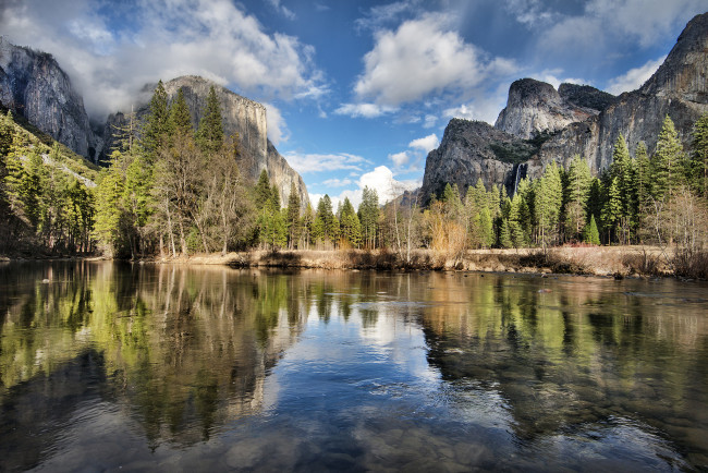 Обои картинки фото природа, реки, озера, река, лес, горы