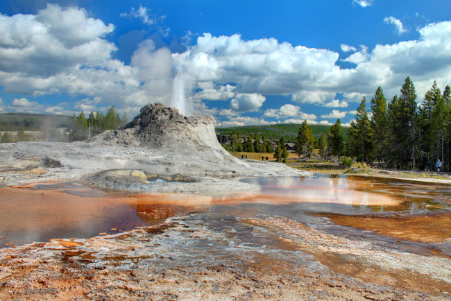 Обои картинки фото yellowstone, природа, стихия, гейзер