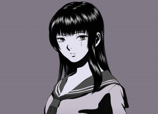 обоя аниме, hitsuji no uta, взгляд, девушка, hitsuji, no, uta