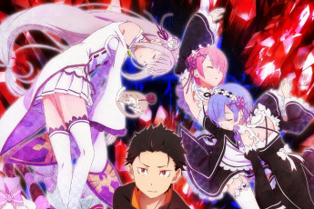 Картинка аниме re +zero+kara+hajimeru+isekai+seikatsu персонажи