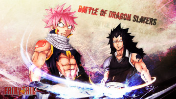 Картинка аниме fairy+tail slayers dragneel gajeel чародей волшебник natsu salamander дракон огонь маг dragon