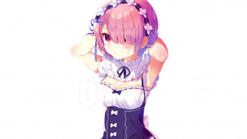 Картинка аниме re +zero+kara+hajimeru+isekai+seikatsu взгляд девушка фон