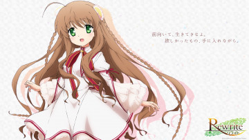 Картинка аниме rewrite взгляд фон девушка