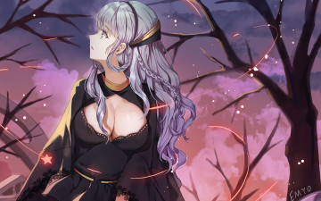 Картинка аниме unknown +другое фон взгляд девушка