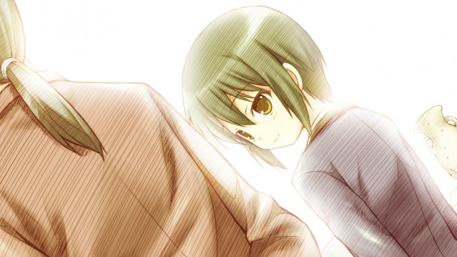 Обои картинки фото аниме, angel beats, фон, взгляд, девушка