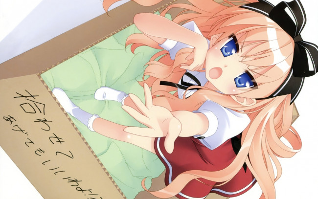 Обои картинки фото neko overrun, аниме, mayoi neko overrun, фон, взгляд, девушка