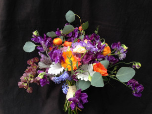 Картинка цветы букеты +композиции черный фон