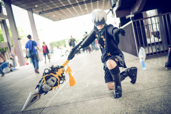 Картинка разное cosplay+ косплей девушка образ оружие