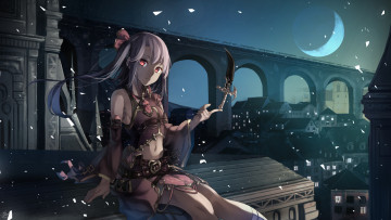 Картинка аниме город +улицы +здания saraki