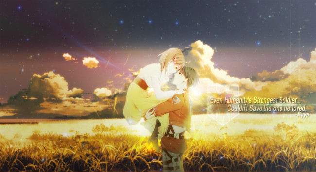 Обои картинки фото аниме, shingeki no kyojin, пара