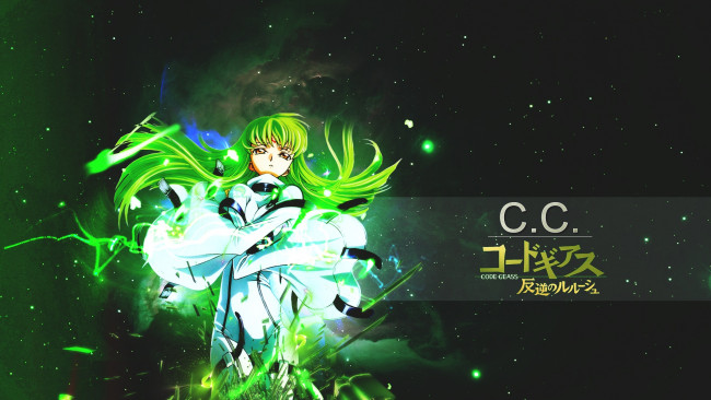 Обои картинки фото аниме, code geass, девушка, фон, взгляд