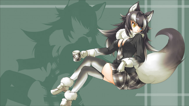 Обои картинки фото аниме, kemono friends, kemono, friends