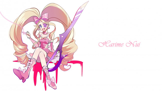 Обои картинки фото аниме, kill la kill, фон, взгляд, девушка