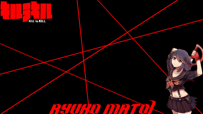 Обои картинки фото аниме, kill la kill, фон, взгляд, девушка