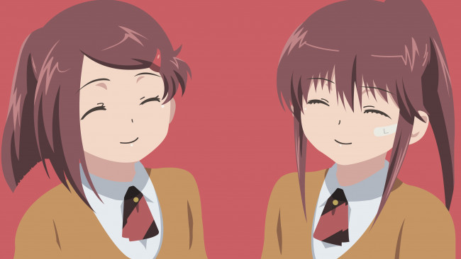 Обои картинки фото аниме, kiss x sis, девушка, фон, взгляд
