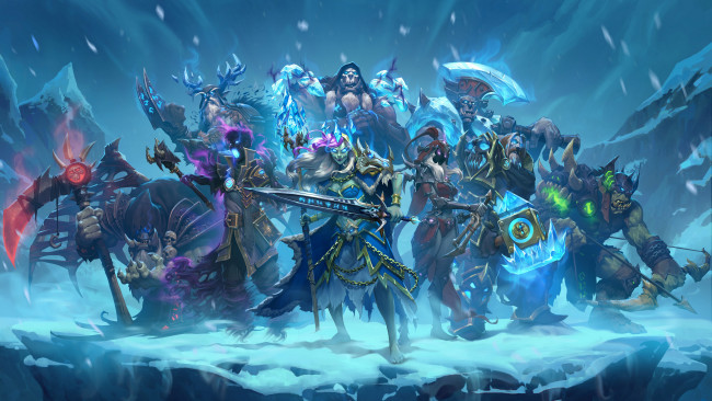 Обои картинки фото hearthstone,  knights of the frozen throne, видео игры, ролевая, knights, of, the, frozen, throne, action