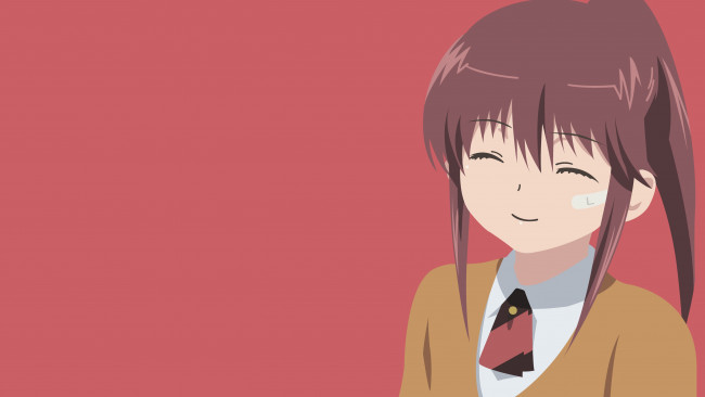 Обои картинки фото kiss x sis, аниме, фон, взгляд, девушка