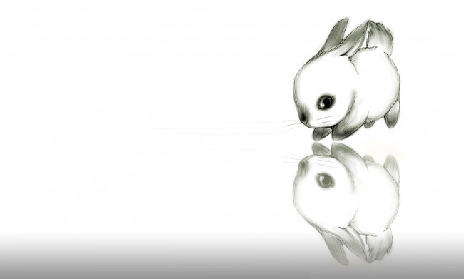 Обои картинки фото рисованное, животные,  зайцы,  кролики, детская, рисунок, ушки, арт, малыш, карандаш, кролик, картинка, зайчик