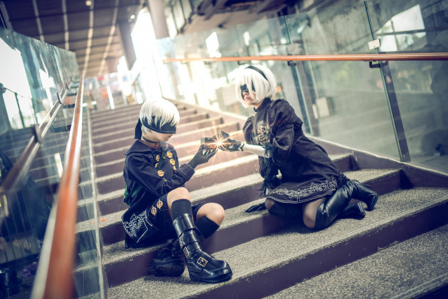 Обои картинки фото разное, cosplay , косплей, девушка, образ, оружие