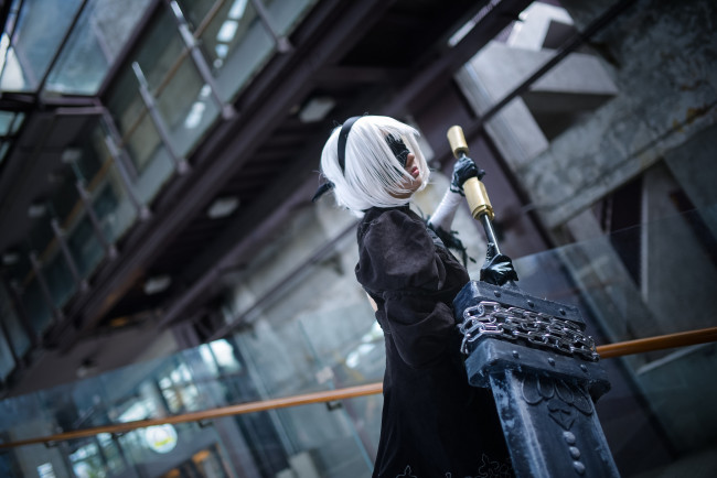 Обои картинки фото разное, cosplay , косплей, девушка, образ, оружие