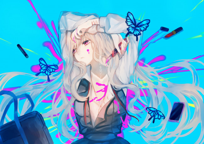 Обои картинки фото аниме, оружие,  техника,  технологии, ume, neko