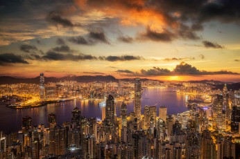 Картинка hong+kong города гонконг+ китай простор