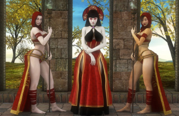 Картинка 3д+графика люди+ people девушки взгляд фон