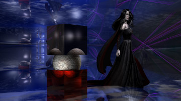 Картинка 3д+графика фантазия+ fantasy девушка взгляд фон