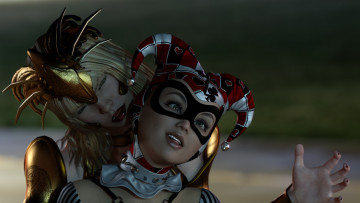 Картинка 3д+графика фантазия+ fantasy девушки взгляд фон