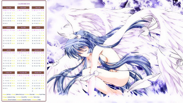 Картинка календари аниме девушка