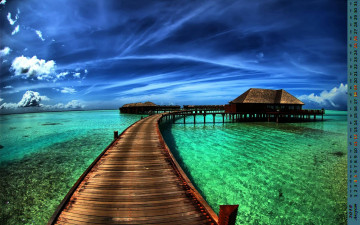 Картинка календари природа водоем мост постройка