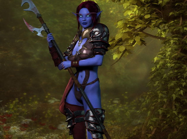 Обои картинки фото 3д графика, эльфы , elves, эльфийка, фон, взгляд