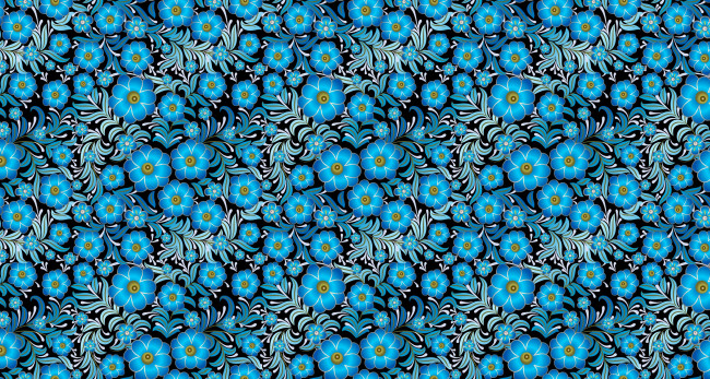 Обои картинки фото векторная графика, цветы , flowers, синий, узор, цветы