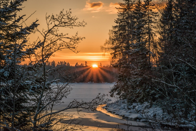 Обои картинки фото природа, зима, простор