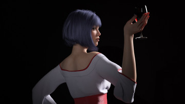 Картинка 3д+графика люди+ people девушка взгляд фон