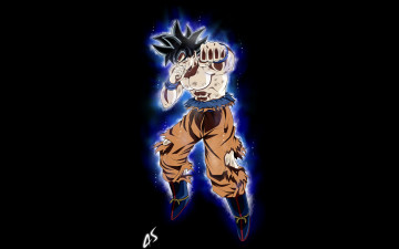 Картинка аниме dragon+ball гоку дырки удар герой